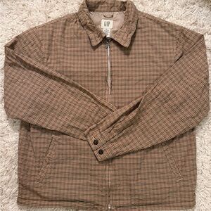 GAP Men's Tan Plaid Lightweight Jacket